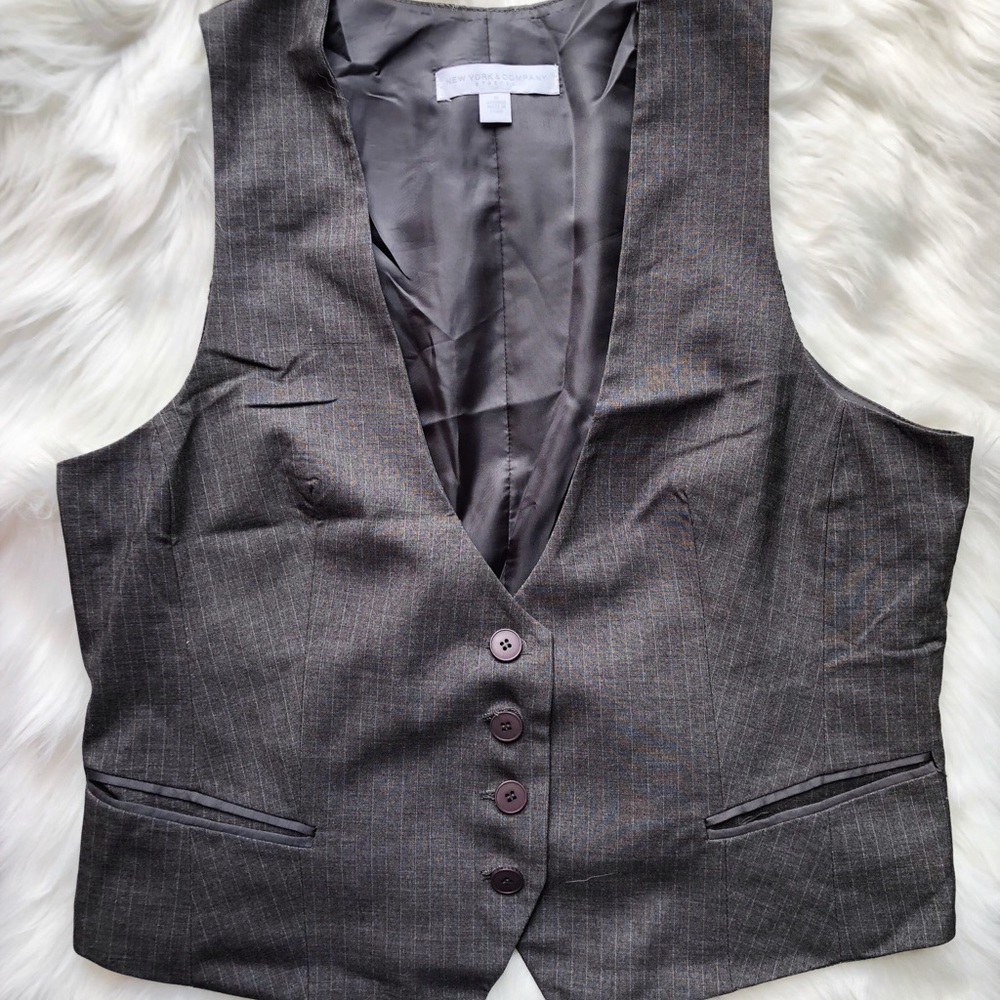 New York & Company Pin Stripe Vest